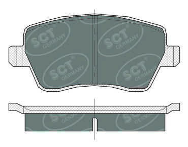 SCT GERMANY Комплект тормозных колодок, дисковый тормоз SP 383 PR
